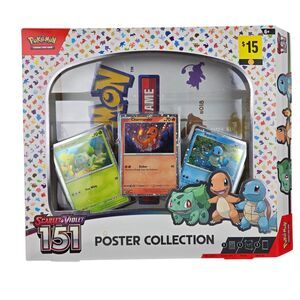 Pokemon Scarlet & Violet 151 Poster Collection Box Foil TCG Cards - OPEN - READ